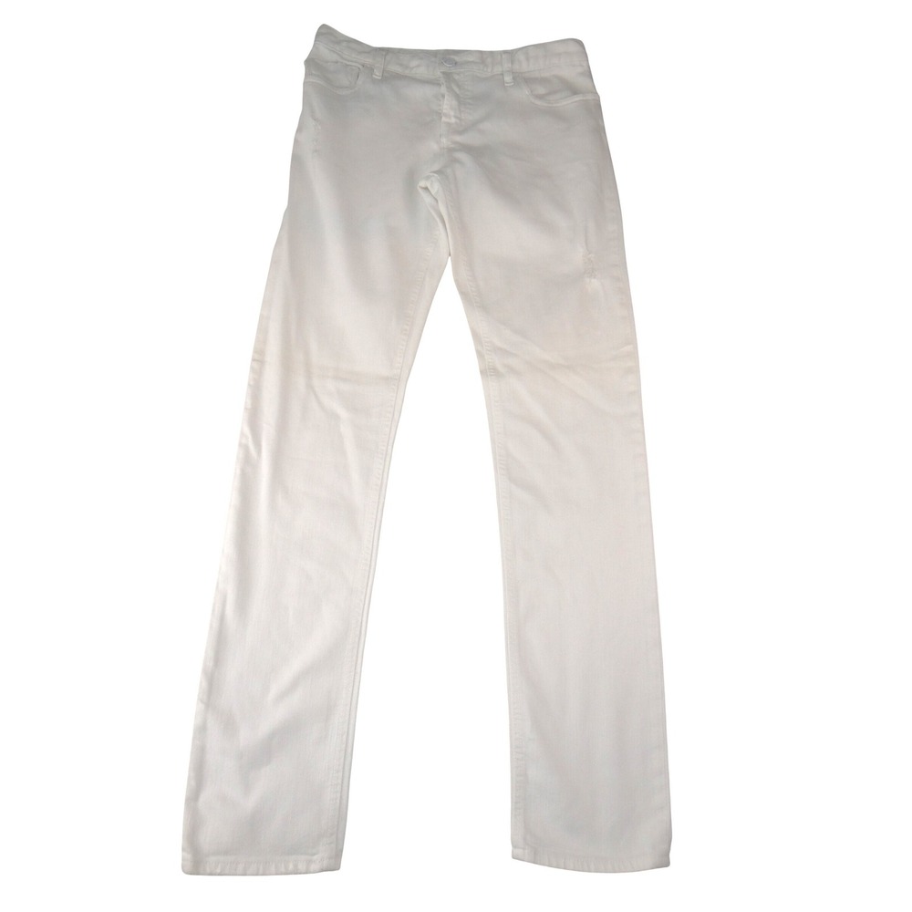Black Orchid Los Angeles Womens White Distressed Straight Leg Jeans Size 28